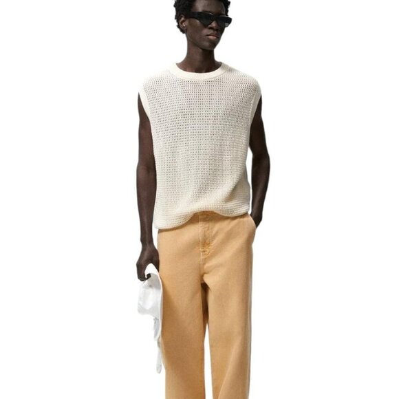 ZARA MEN'S YELLOW RELAXED FIT JEANS SIZE 31  2553/420/300 - Picture 2 of 5